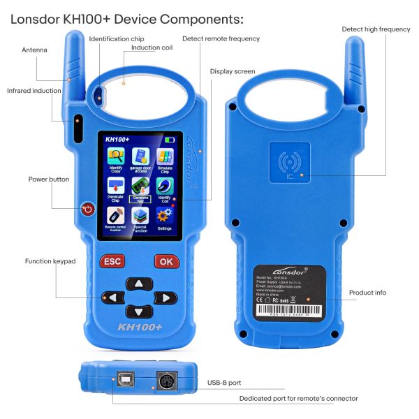 2025 Lonsdor KH100+ Hand-Held Key Programmer With Four Remote Keys Added TATA and Mahindra - Image 6